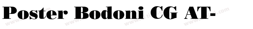 Poster Bodoni CG AT字体转换